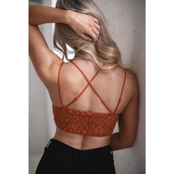 Scalloped Lace Rust Bralette - Picture 2 of 8